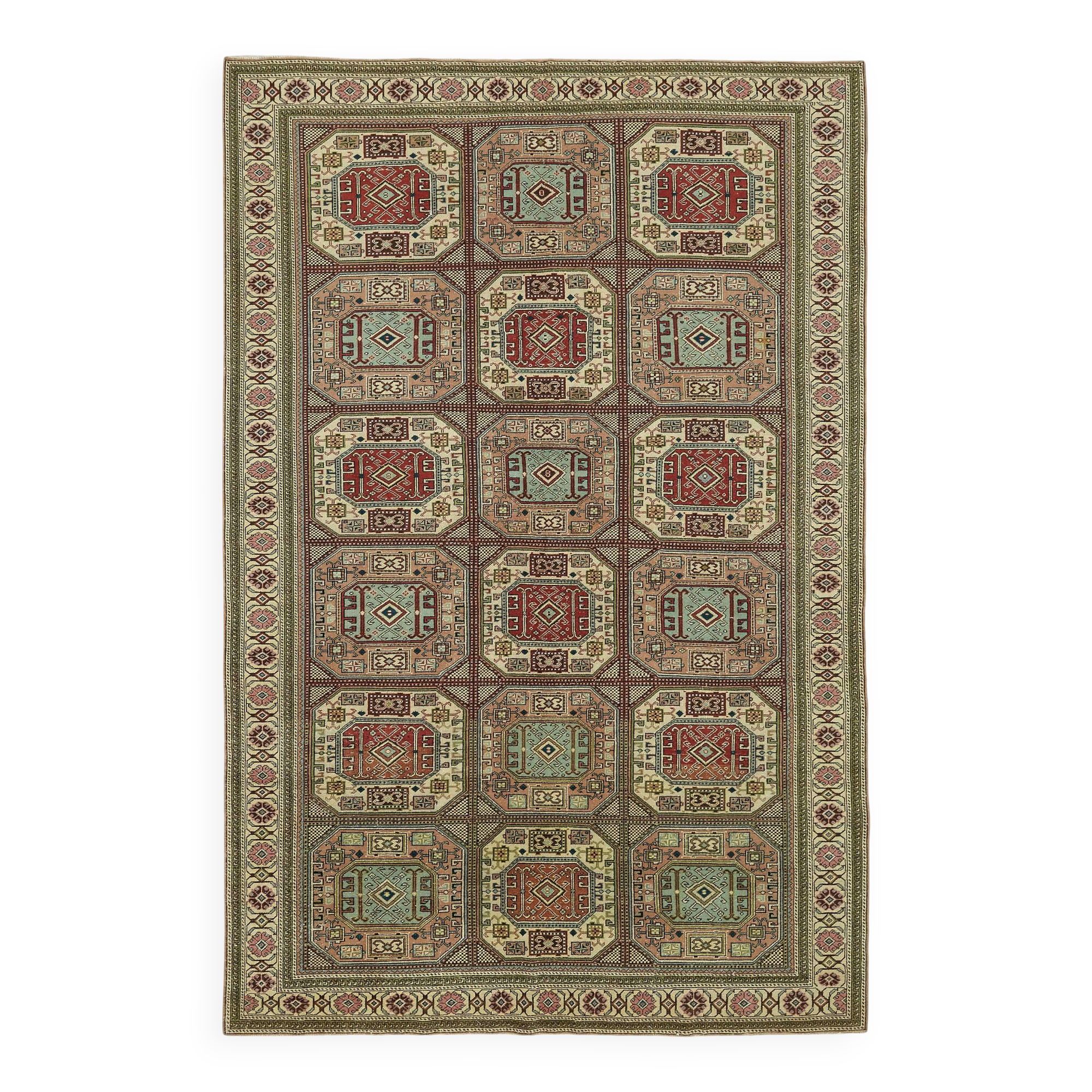 Turkish Wool Vintage Kayseri Rug 195 cm x 306 cm