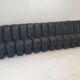 De Sede DS-600 "Non Stop" Snake Shaped Modular Sofa in Full Black Leather