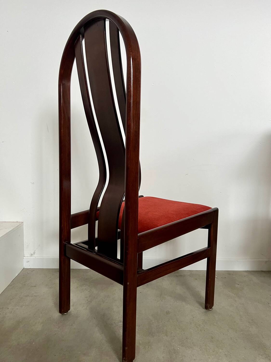 Lot 6 anciennes chaises en bois courbé design italien des années 70 vintage