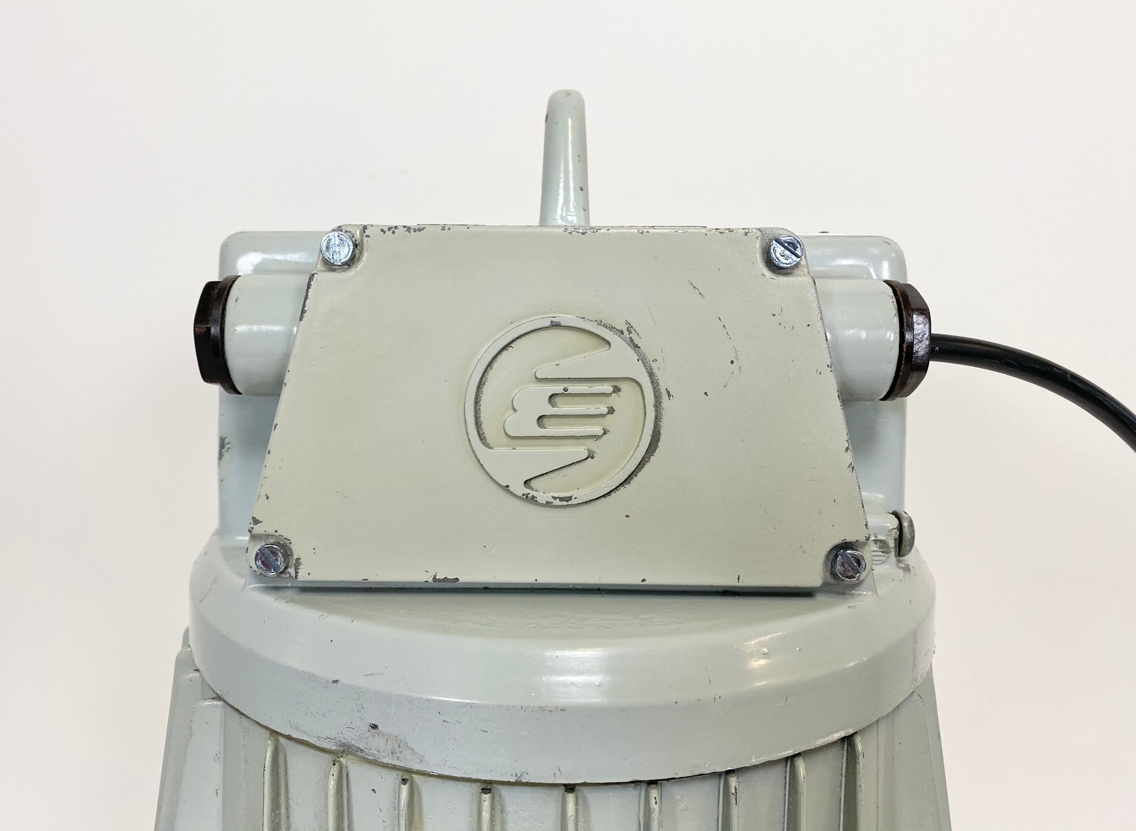 Black Enamel Vintage Industrial Pendant Lamp, 1960s