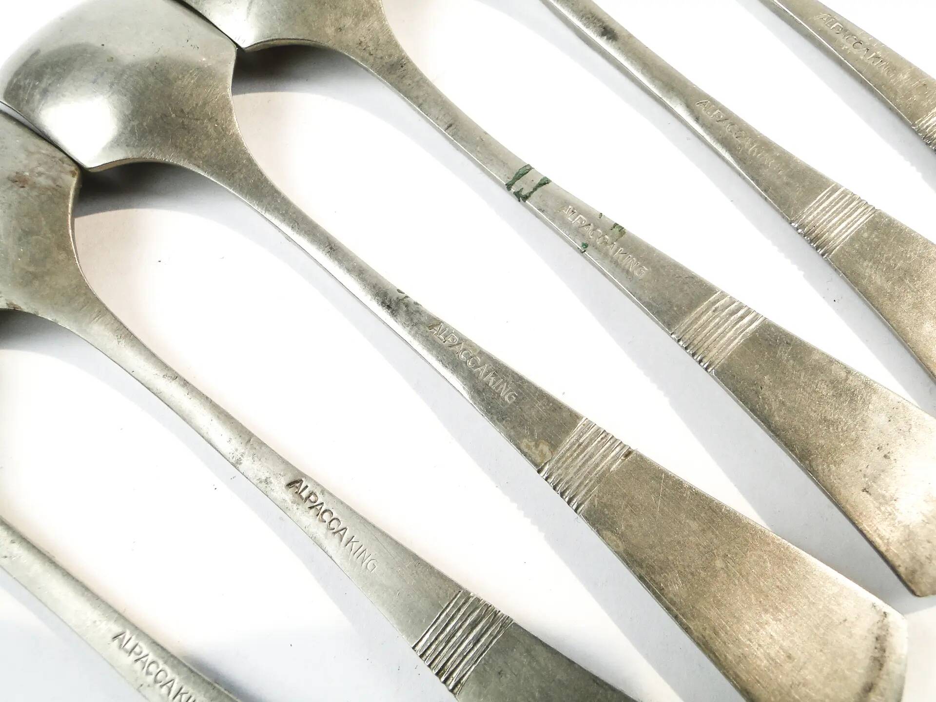 Set of ice cream spoons, silver-plated white metal, Germany, 1930s