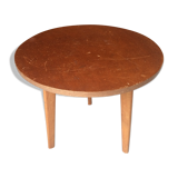 Vintage wooden round side table