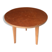 Vintage wooden round side table