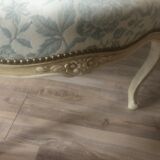Armchair and its footrest Louis XV style