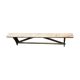 Old solid wood farm bench