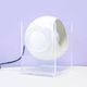 Lampe de table en cube avec sphère en métal