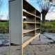 Industrial shelving unit rack shoe cabinet riveted