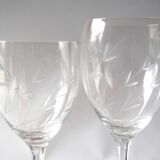 Set of 6 chiseled glasses