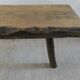 Banc, table basse en chêne massif, vers 1950