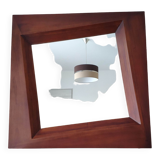 Vintage mirror in exotic wood 100cm X 100cm