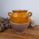 Old glazed terracotta grease pot