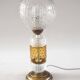 Lampe verre à bulles et ambré