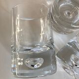 Set of 4 glasses bubble whiskey cups 1970