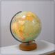 Illuminated vintage glass globe - Columbus, 1960s