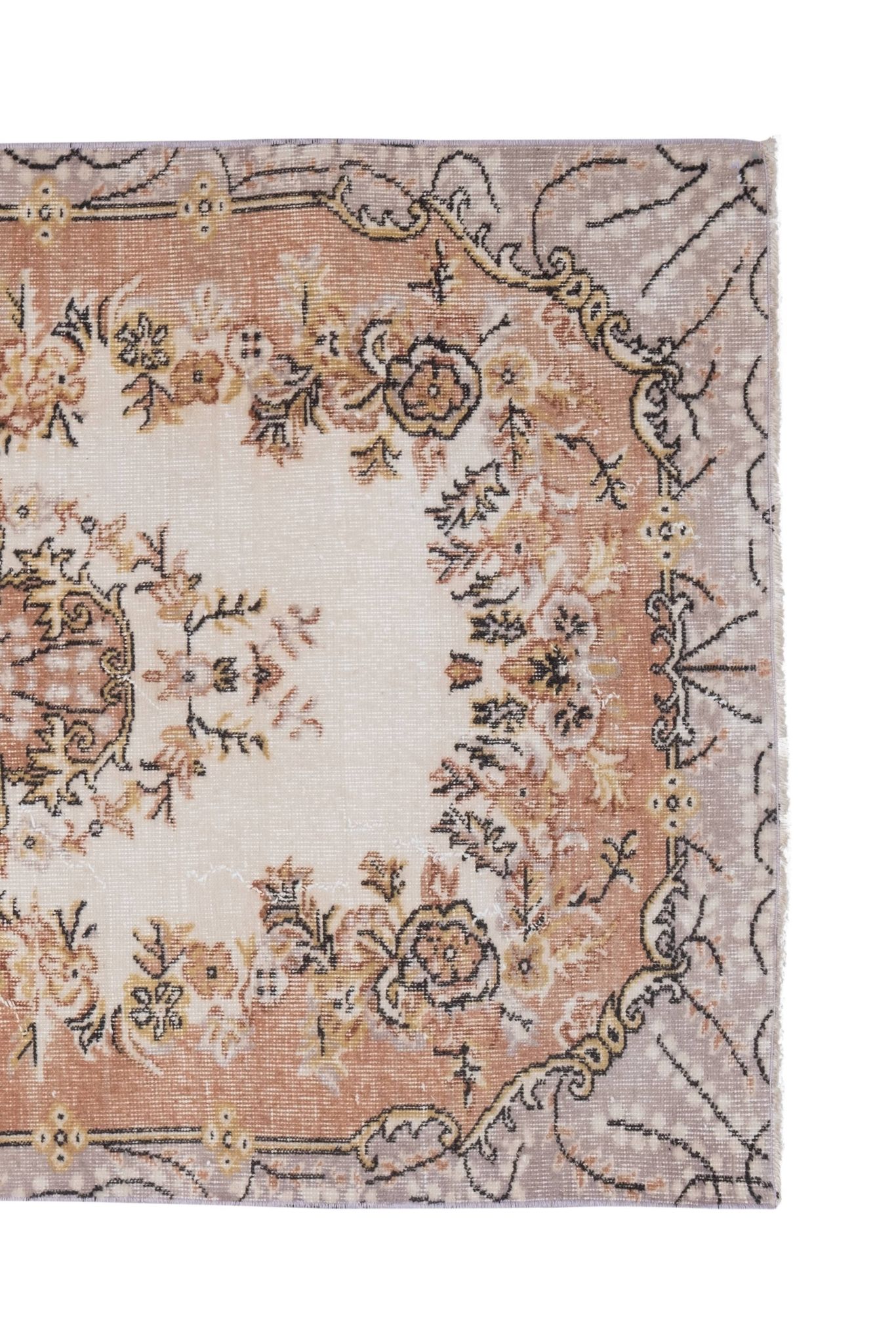 Tapis noué à la main turc vintage 114x207 cm