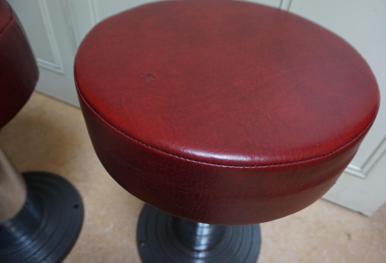 Vintage Belgian Art Deco Style Bar Stools from Frava, 1950s, Set of 4