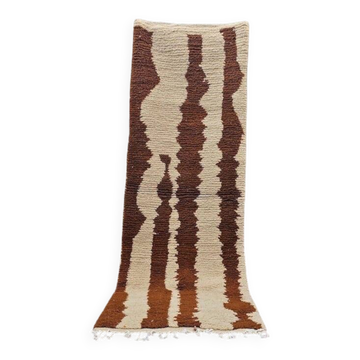 Tapis beni ouraine de couloir fait main taille 75 x 300 cm