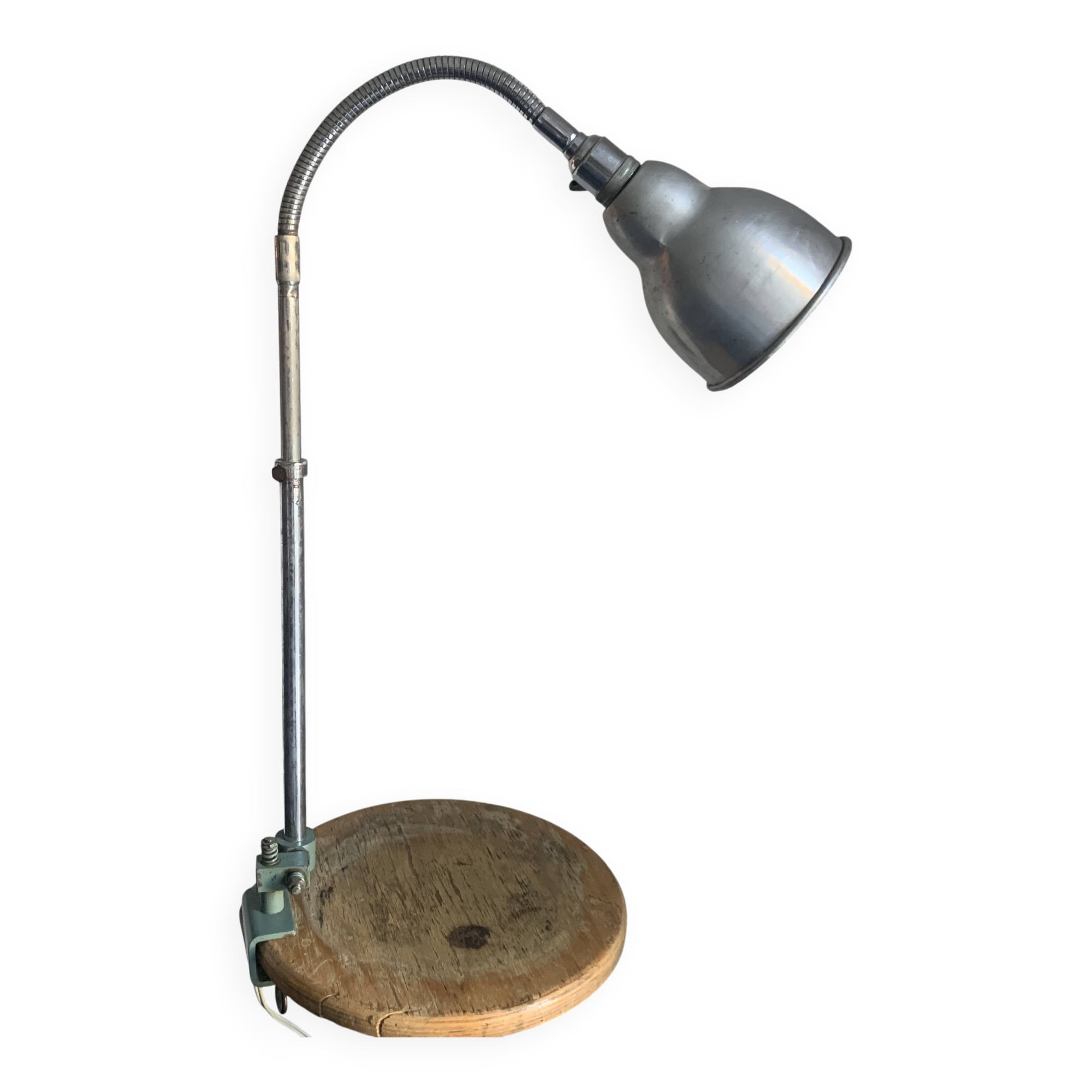 Vintage 1950 industrial workshop factory lamp KI-E-KLAIR design - 80 cm