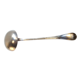 Christofle ladle in silver metal, crossed ribbons model