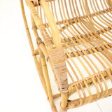 Mid-century rattan rocking chairs, 1960's
