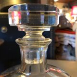 Pair of flat-cut crystal bottles