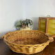 Wicker basket with wooden handles