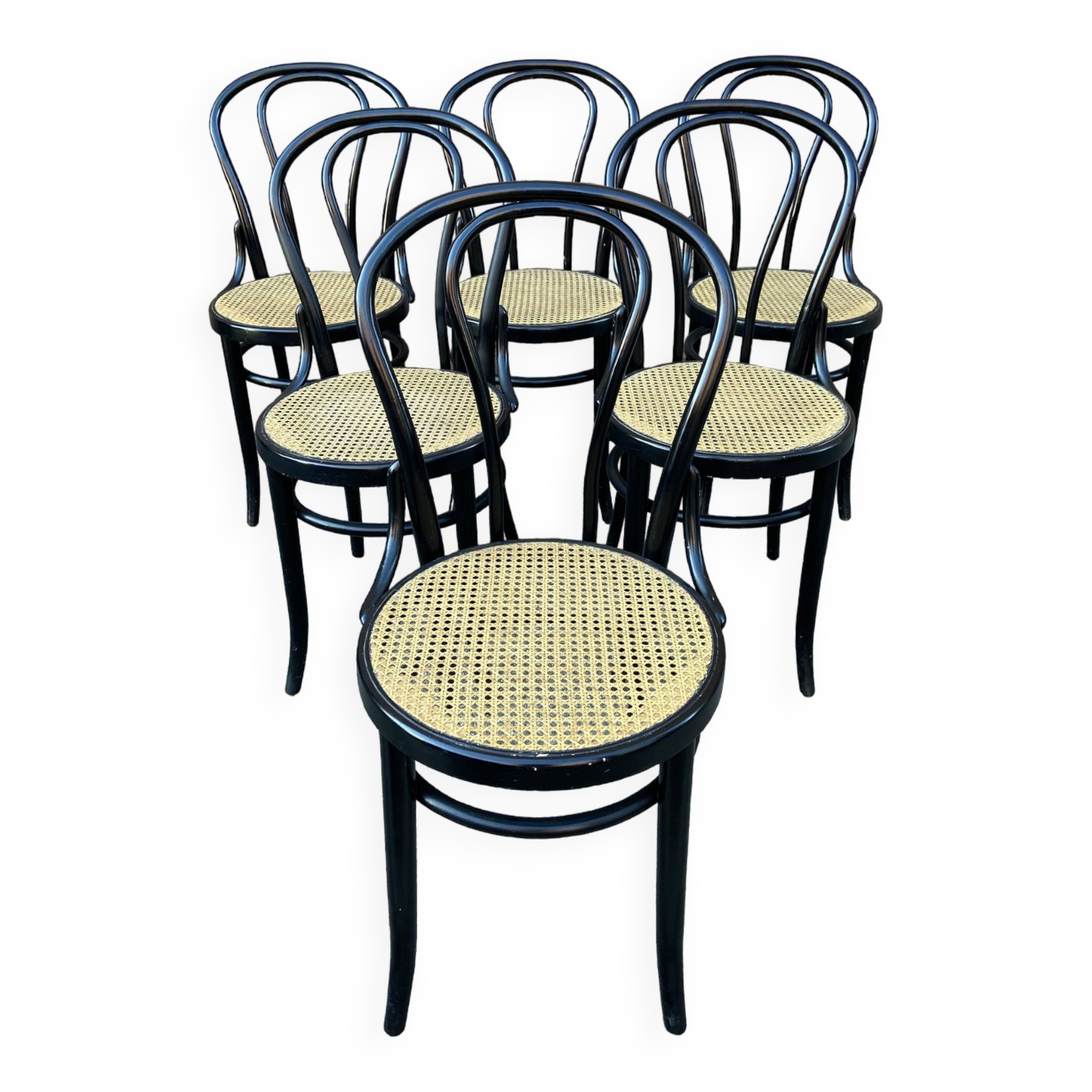 6 bentwood bistro chairs Fischel Thonet Style Nr 1980s