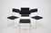 1970s Set of Four Minimalist Chrome Plated Dining Chairs, Czechoslovakia
