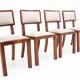 Art Deco dining set, table et 4 chairs, Poland, 1940s