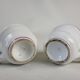 Set of 2 brulot cups in thick porcelain XIXth