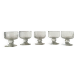 5 bubble glass cups.