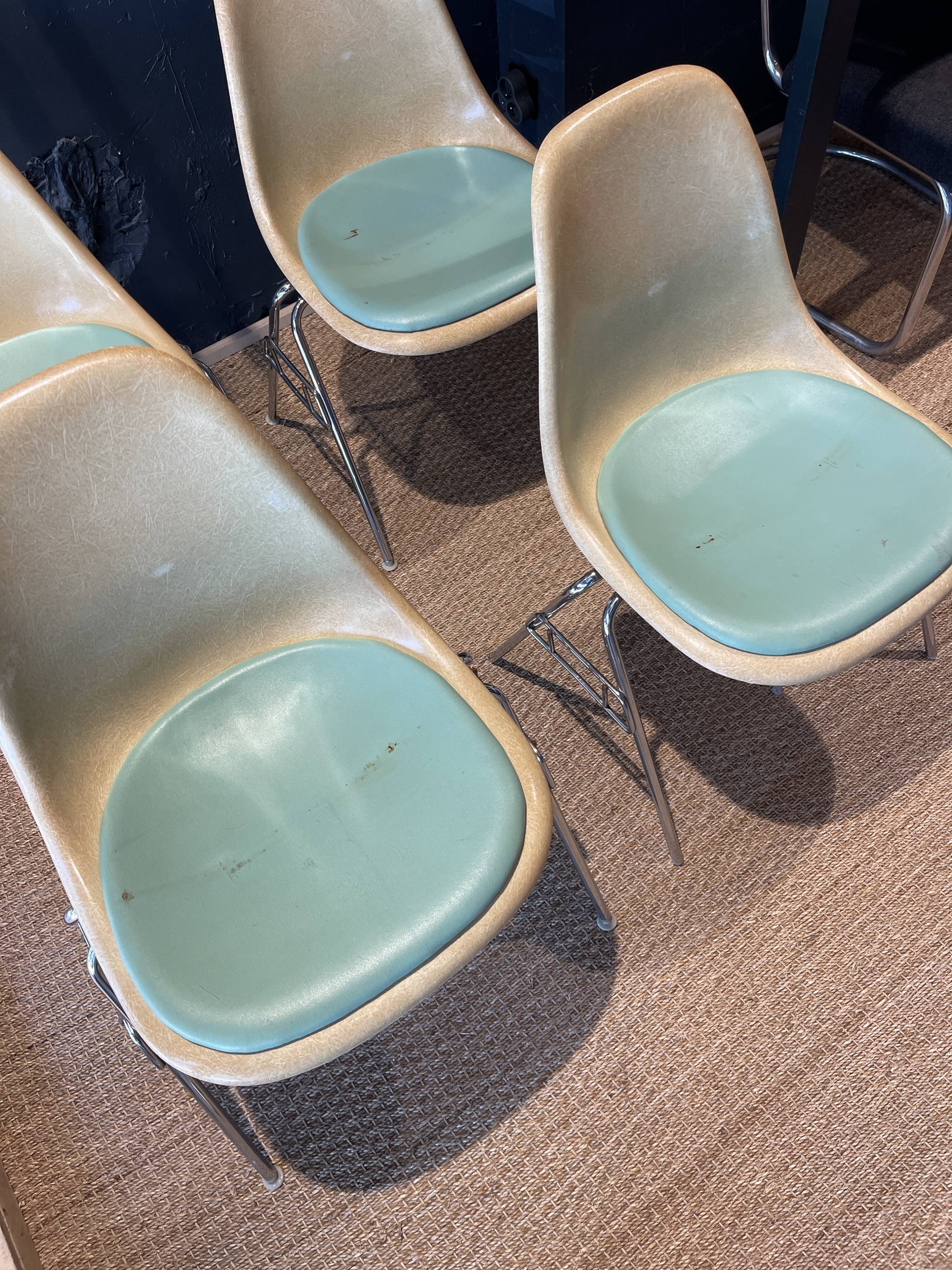 Set of 4 DSS chairs by Eames for Herman Miller, 1950s