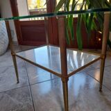 Table en verre vintage
