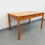 Vintage 60s 70s pine rectangular dining table with extension