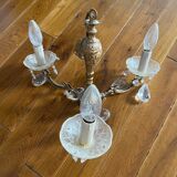 Lustre ancien bronze vintage pampilles