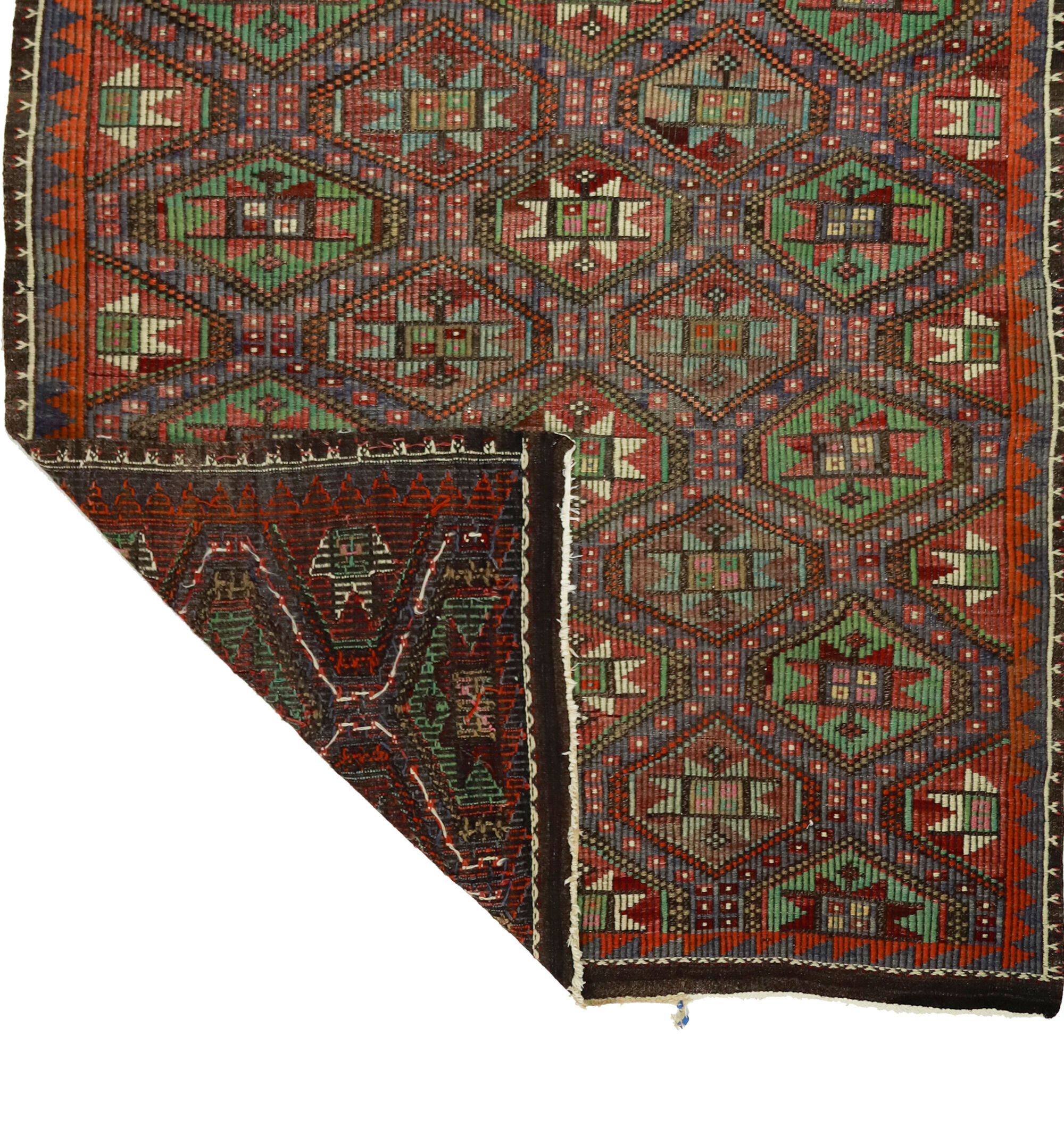 Anatolian handmade kilim rug 330 cm x 172 cm
