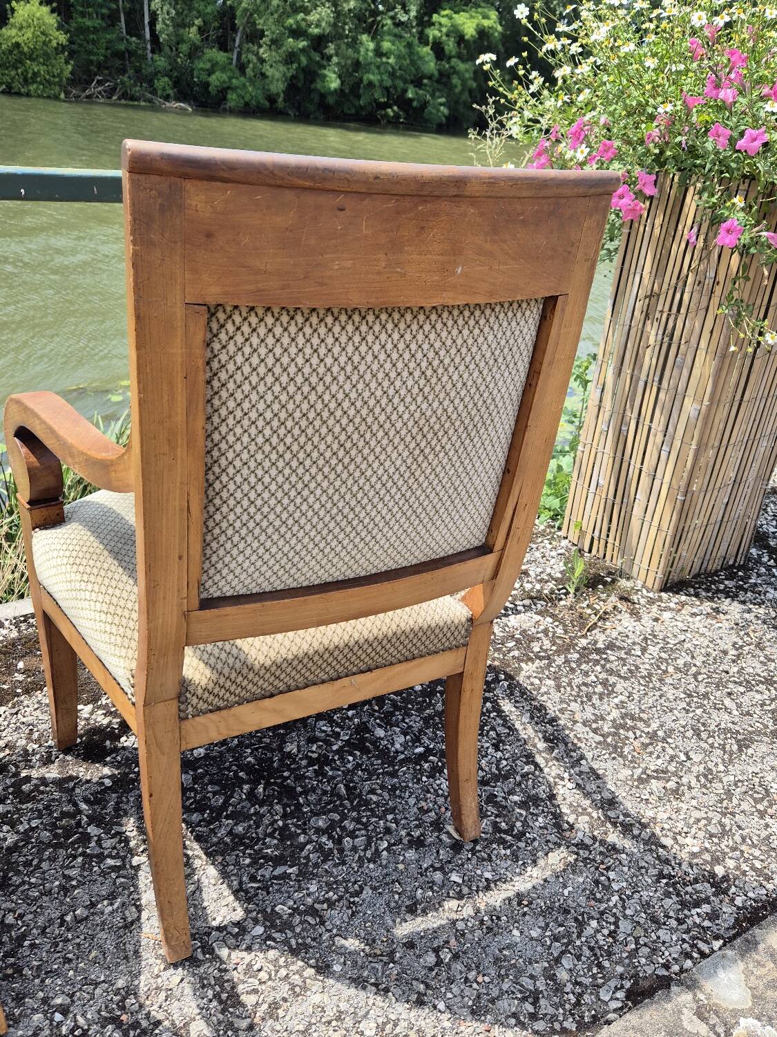 Paire de fauteuils à crosse Empire Restauration 1900s