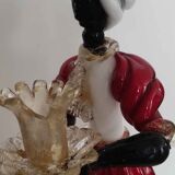 Set of 2 murano candlestick statuettes
