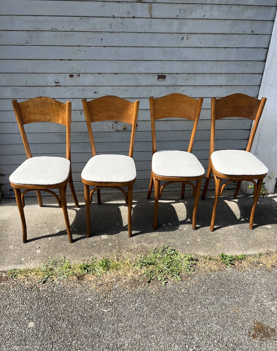 (Lot) 4 Chaises Bistrot Vintage (Restaurées)