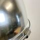 Industrial aluminium lamp with iron grid from siemens, 1980’s