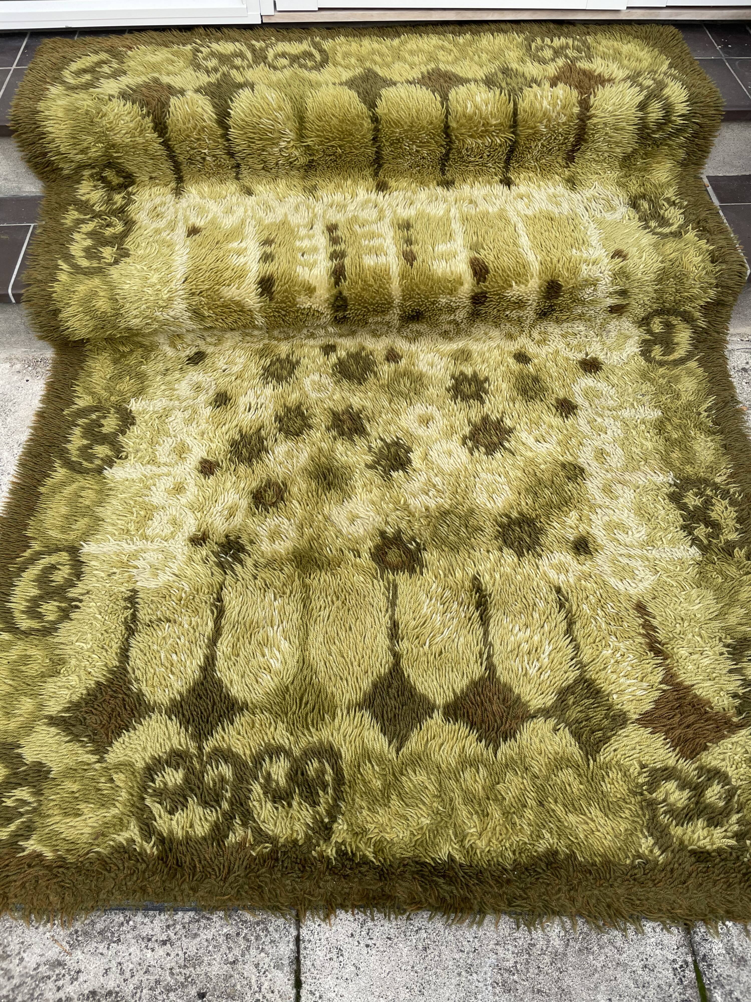Scandinavian 1960’s Rya Rug 204x138cm