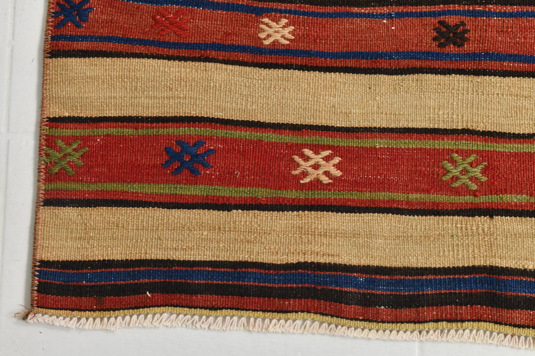 Handmade Wool Kilim Runner Rug, 70x258Cm