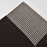 8x10 Contemporary Gray Black Vintage Kilim Rug, 225x325Cm