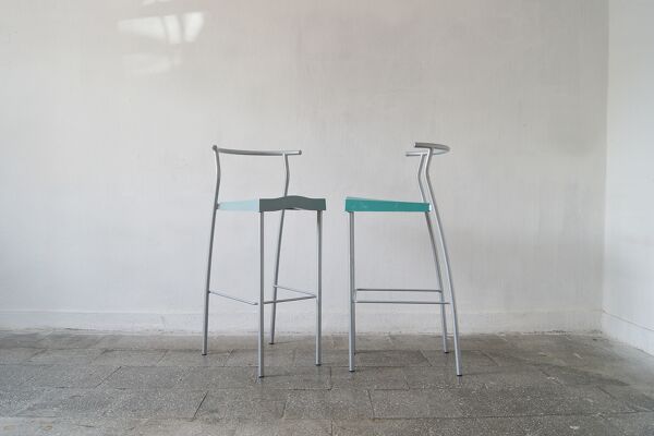 Vintage Stools Hi-Glob Bar Stool by Philippe Starck for Kartell, 1990s, Set of 2