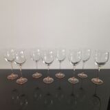 4 verres à eau Luminarc pieds rose
