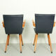 Set of 6 Cor van Os leatherette dining chair model Swing, 1960s