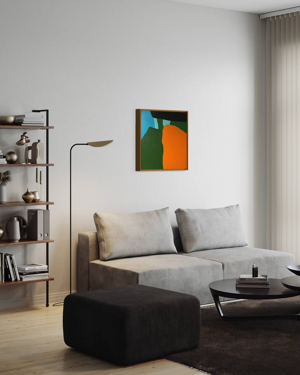 Abstract on canvas 50x50cm signed Bodasca