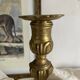 Large antique bronze candle holder 26 cm Louis XV style