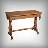 Victorian Amboyna Burl Desk, England – Late 19th Century