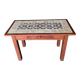 Vintage wooden table with handmade ceramics – unique piece